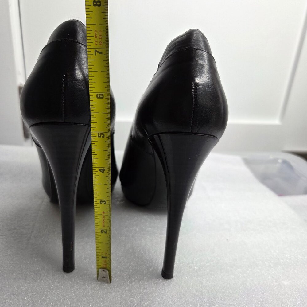 Women's Burberry Prorsum Black Leather Stiletto Pumps - Size 41 - Picture 10 of 12